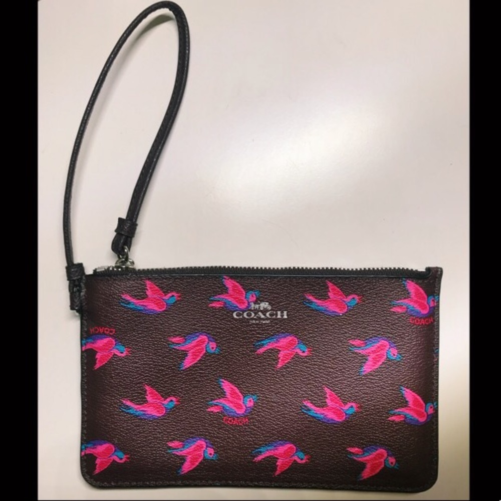 Coach Patterned Wristlet